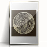 Grunge Wall Art | Abstract Grunge Moon Design | Vintage Grunge Canvas Print