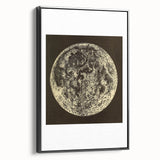 Grunge Wall Art | Abstract Grunge Moon Design | Vintage Grunge Canvas Print