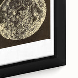 Grunge Wall Art | Abstract Grunge Moon Design | Vintage Grunge Canvas Print
