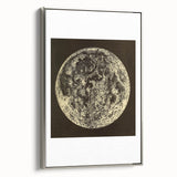 Grunge Wall Art | Abstract Grunge Moon Design | Vintage Grunge Canvas Print