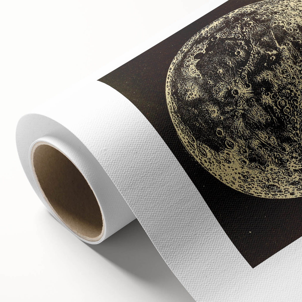 Grunge Wall Art | Abstract Grunge Moon Design | Vintage Grunge Canvas Print