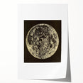 Grunge Wall Art | Abstract Grunge Moon Design | Vintage Grunge Canvas Print