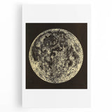 Grunge Wall Art | Abstract Grunge Moon Design | Vintage Grunge Canvas Print