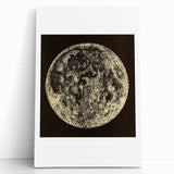 Grunge Wall Art | Abstract Grunge Moon Design | Vintage Grunge Canvas Print