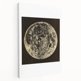 Grunge Wall Art | Abstract Grunge Moon Design | Vintage Grunge Canvas Print