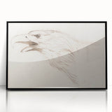 Grunge Wall Art: Abstract Eagle Sketch | Vintage Grunge Canvas Print
