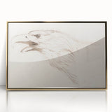 Grunge Wall Art: Abstract Eagle Sketch | Vintage Grunge Canvas Print