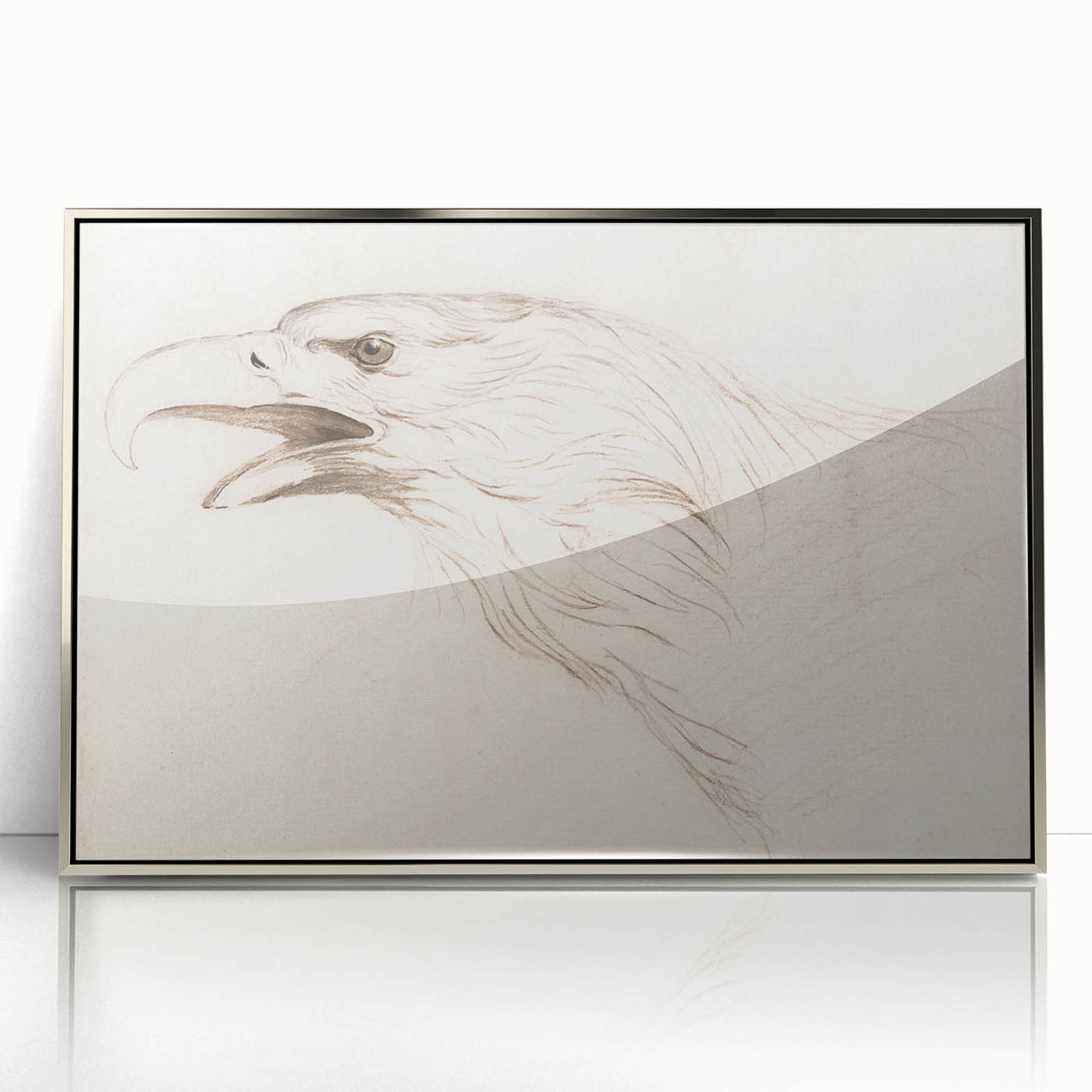 Grunge Wall Art: Abstract Eagle Sketch | Vintage Grunge Canvas Print