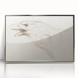 Grunge Wall Art: Abstract Eagle Sketch | Vintage Grunge Canvas Print