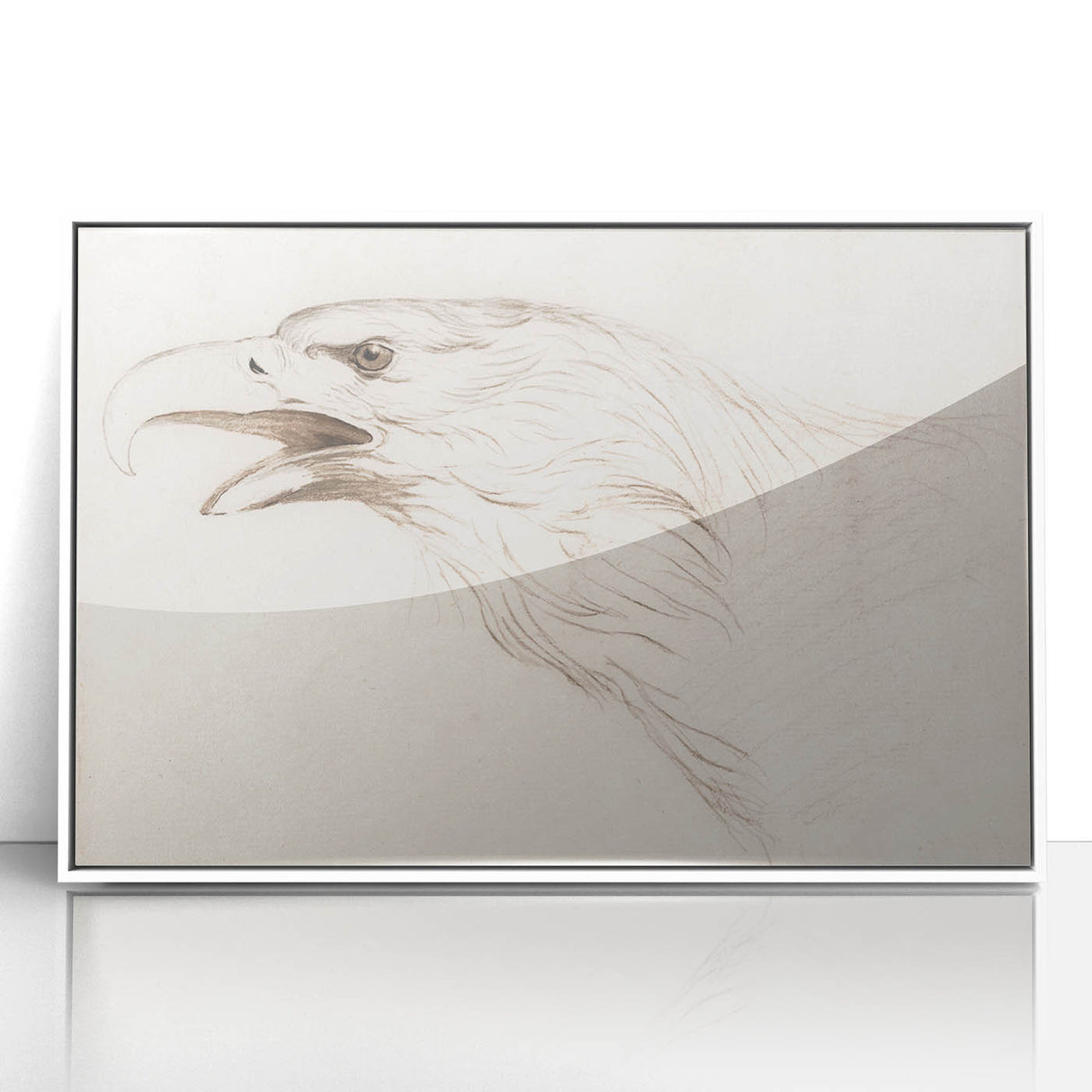 Grunge Wall Art: Abstract Eagle Sketch | Vintage Grunge Canvas Print