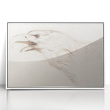Grunge Wall Art: Abstract Eagle Sketch | Vintage Grunge Canvas Print