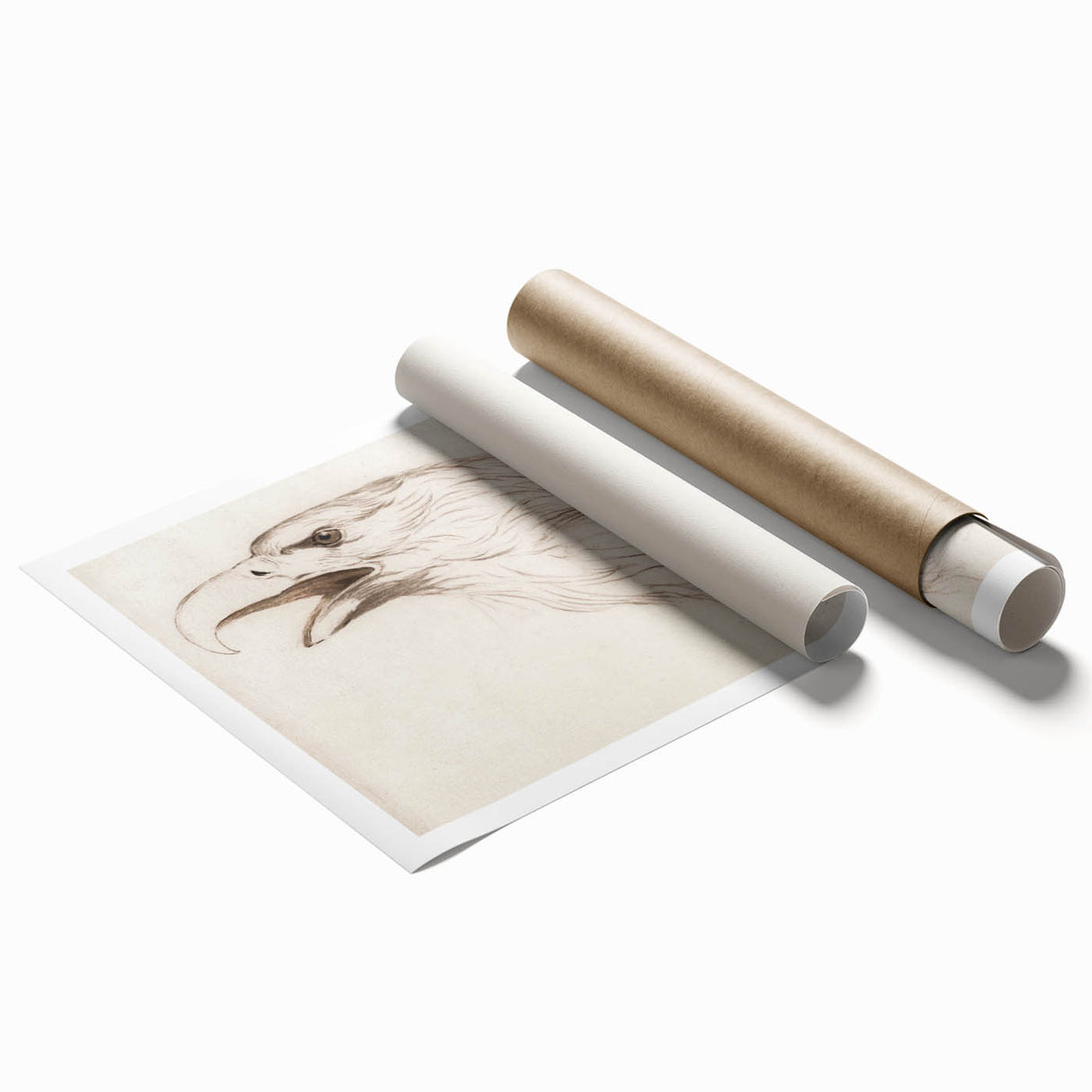 Grunge Wall Art: Abstract Eagle Sketch | Vintage Grunge Canvas Print
