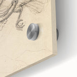 Grunge Wall Art | Vintage Grunge Bird Sketch | Abstract Grunge Aesthetic