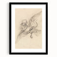 Grunge Wall Art | Vintage Grunge Bird Sketch | Abstract Grunge Aesthetic