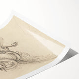 Grunge Wall Art | Vintage Grunge Bird Sketch | Abstract Grunge Aesthetic