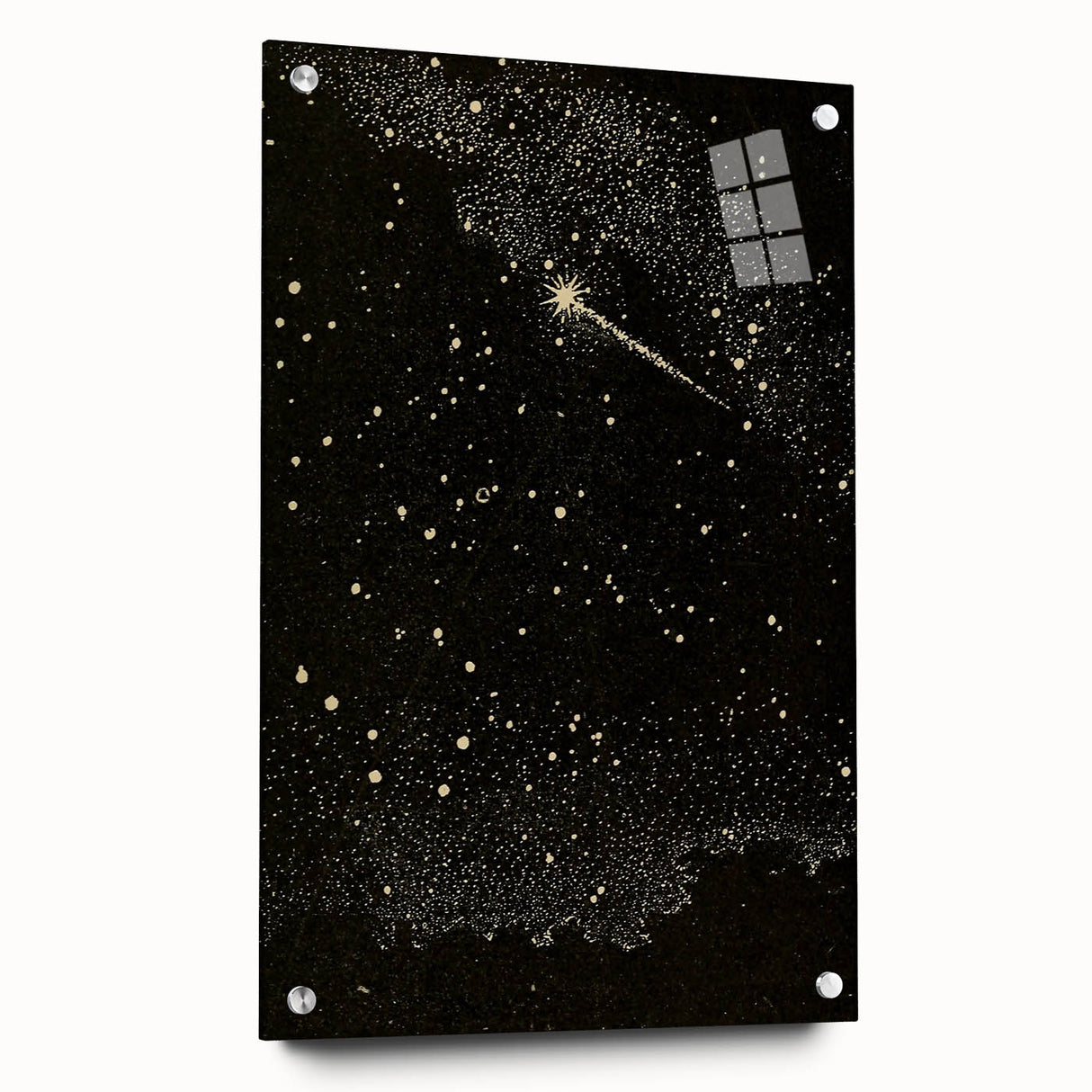 Grunge Wall Art | Vintage Cosmic Starburst Print | Abstract Grunge Art