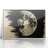 Grunge Wall Art Vintage Moon Sketch | Abstract Grunge Canvas Print