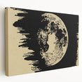 Grunge Wall Art Vintage Moon Sketch | Abstract Grunge Canvas Print