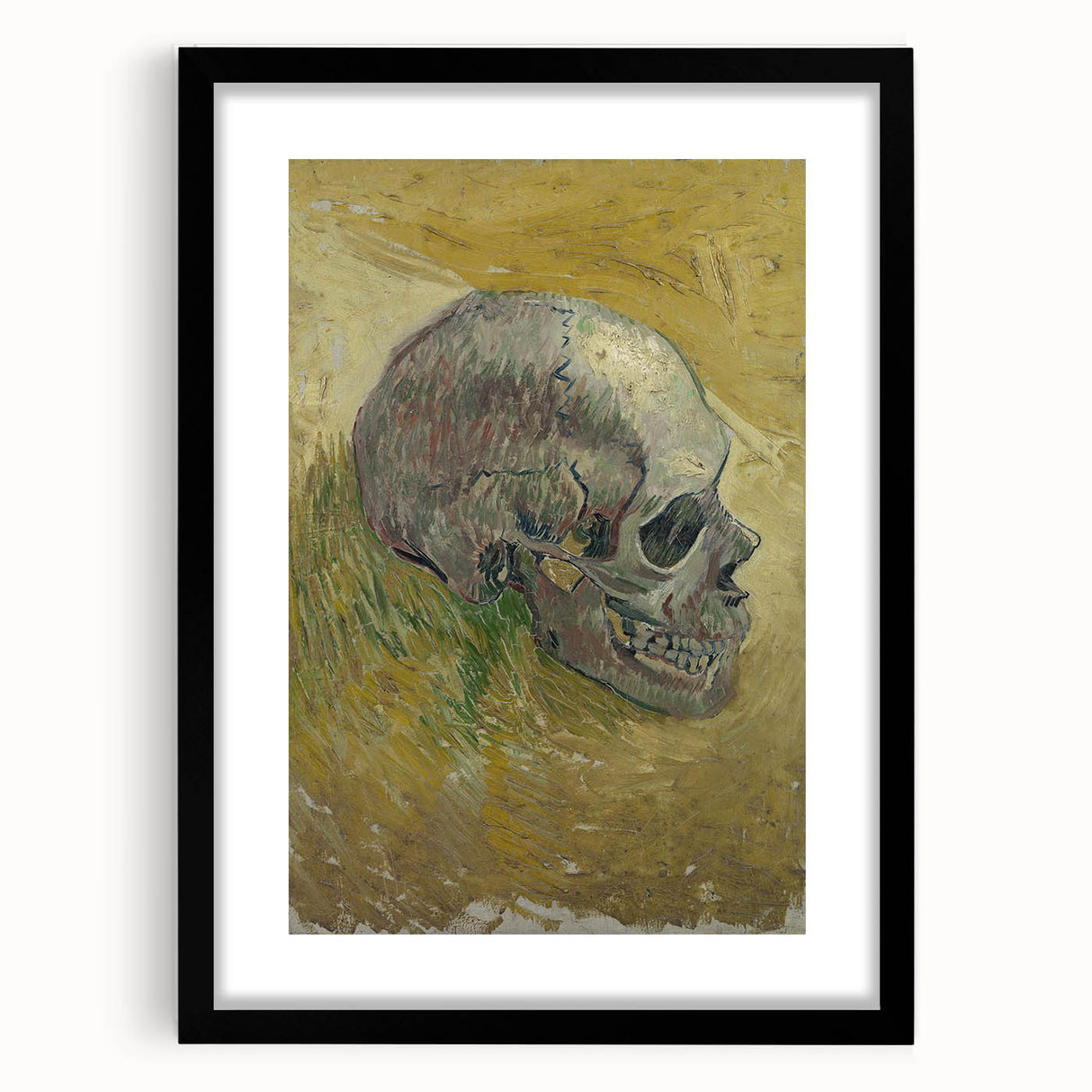 Grunge Wall Art | Vintage Skull Painting | Abstract Grunge Canvas Print