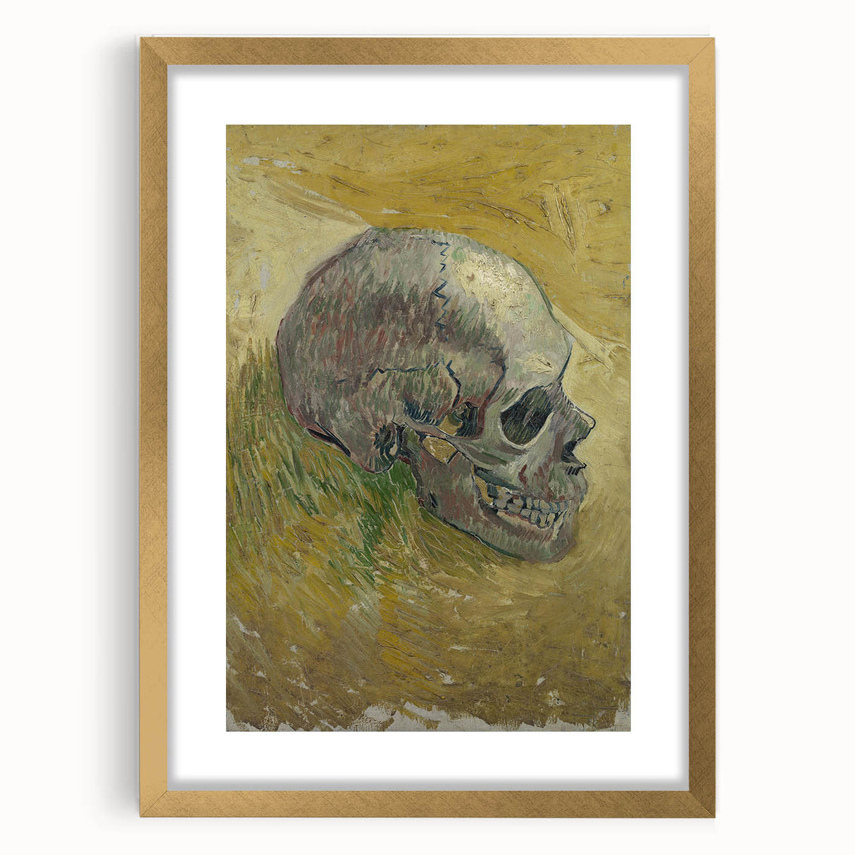 Grunge Wall Art | Vintage Skull Painting | Abstract Grunge Canvas Print