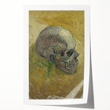 Grunge Wall Art | Vintage Skull Painting | Abstract Grunge Canvas Print