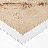 Grunge Wall Art Vintage Floral Sketch Abstract Grunge Canvas Print