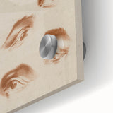 Grunge Wall Art | Vintage Eye Study Sketch | Abstract Grunge Canvas Print