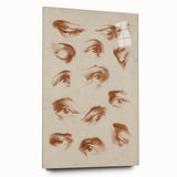 Grunge Wall Art | Vintage Eye Study Sketch | Abstract Grunge Canvas Print