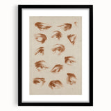 Grunge Wall Art | Vintage Eye Study Sketch | Abstract Grunge Canvas Print