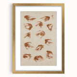 Grunge Wall Art | Vintage Eye Study Sketch | Abstract Grunge Canvas Print