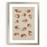 Grunge Wall Art | Vintage Eye Study Sketch | Abstract Grunge Canvas Print