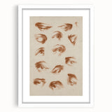 Grunge Wall Art | Vintage Eye Study Sketch | Abstract Grunge Canvas Print