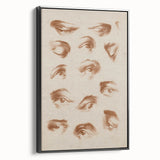 Grunge Wall Art | Vintage Eye Study Sketch | Abstract Grunge Canvas Print