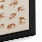 Grunge Wall Art | Vintage Eye Study Sketch | Abstract Grunge Canvas Print