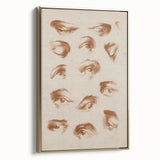 Grunge Wall Art | Vintage Eye Study Sketch | Abstract Grunge Canvas Print