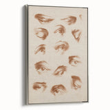 Grunge Wall Art | Vintage Eye Study Sketch | Abstract Grunge Canvas Print