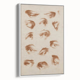 Grunge Wall Art | Vintage Eye Study Sketch | Abstract Grunge Canvas Print