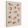 Grunge Wall Art | Vintage Eye Study Sketch | Abstract Grunge Canvas Print