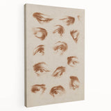 Grunge Wall Art | Vintage Eye Study Sketch | Abstract Grunge Canvas Print