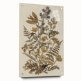 Grunge Wall Art | Vintage Botanical Pressed Flowers | Abstract Grunge Print