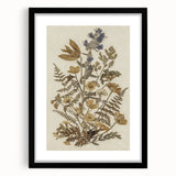 Grunge Wall Art | Vintage Botanical Pressed Flowers | Abstract Grunge Print