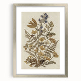 Grunge Wall Art | Vintage Botanical Pressed Flowers | Abstract Grunge Print