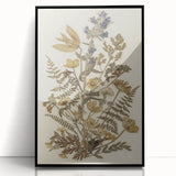 Grunge Wall Art | Vintage Botanical Pressed Flowers | Abstract Grunge Print
