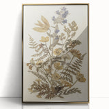 Grunge Wall Art | Vintage Botanical Pressed Flowers | Abstract Grunge Print