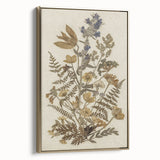 Grunge Wall Art | Vintage Botanical Pressed Flowers | Abstract Grunge Print