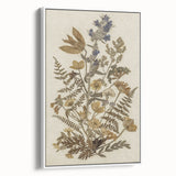 Grunge Wall Art | Vintage Botanical Pressed Flowers | Abstract Grunge Print