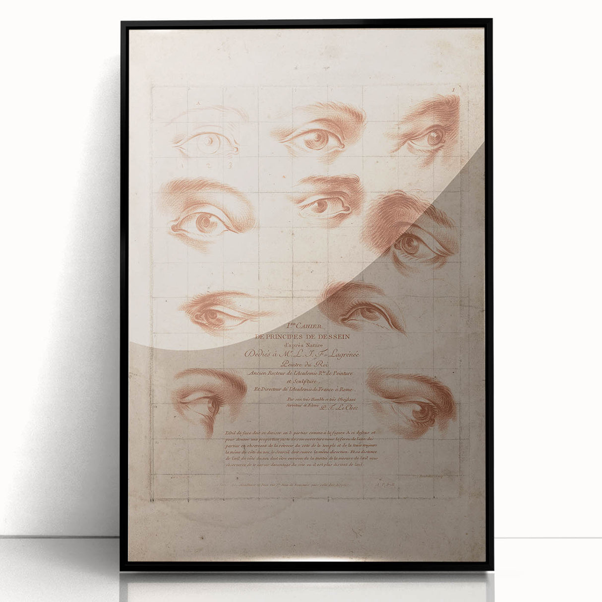 Grunge Wall Art | Vintage Eye Anatomy Study | Abstract Grunge Print