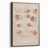 Grunge Wall Art | Vintage Eye Anatomy Study | Abstract Grunge Print