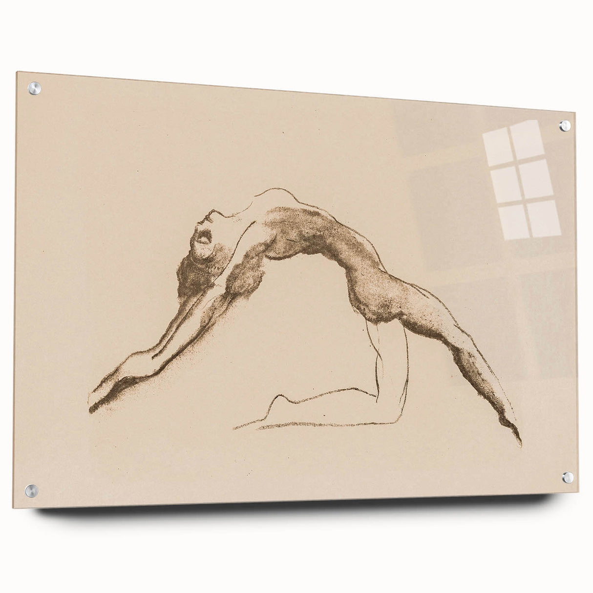 Grunge Wall Art: Abstract Figure Drawing | Vintage Grunge Canvas Print