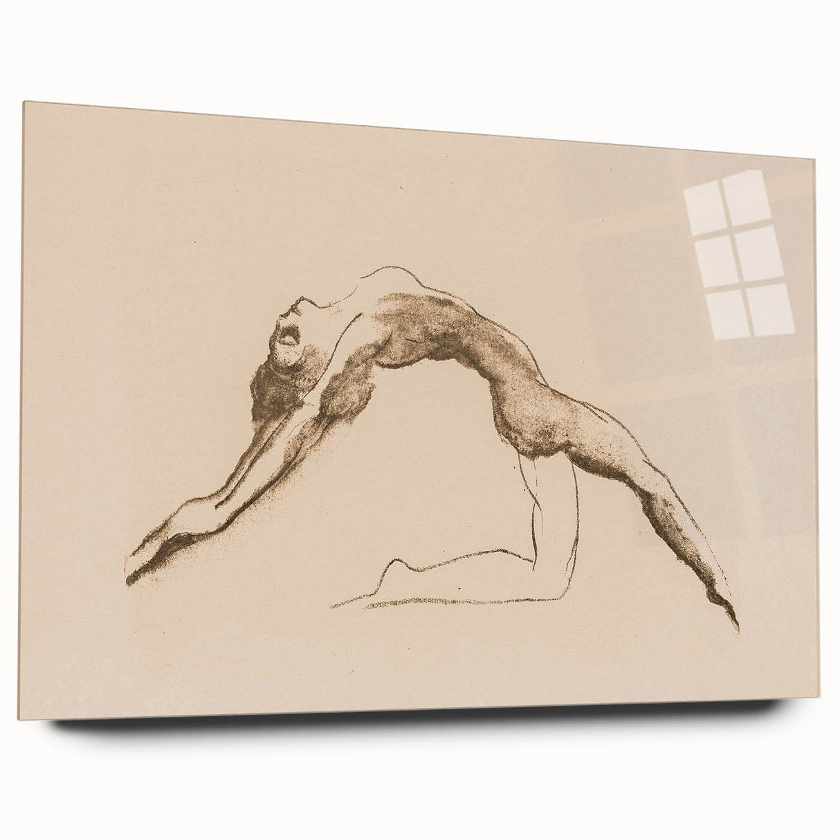 Grunge Wall Art: Abstract Figure Drawing | Vintage Grunge Canvas Print
